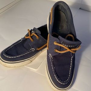 Blue Sperry boats shoes
